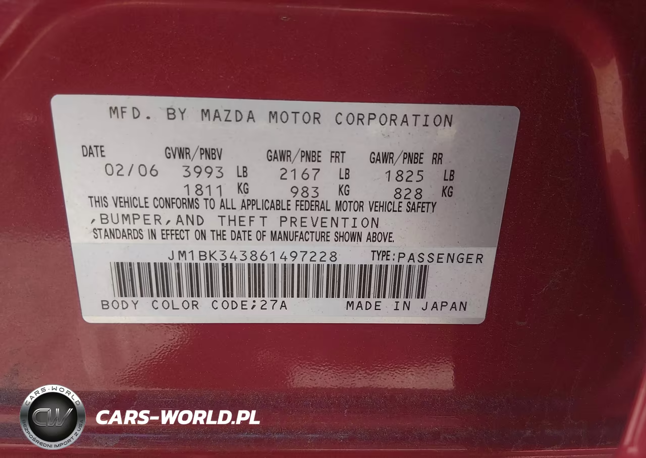 2006 Mazda Mazda3 S Grand Touring VIN:JM1BK343861497228 - 9