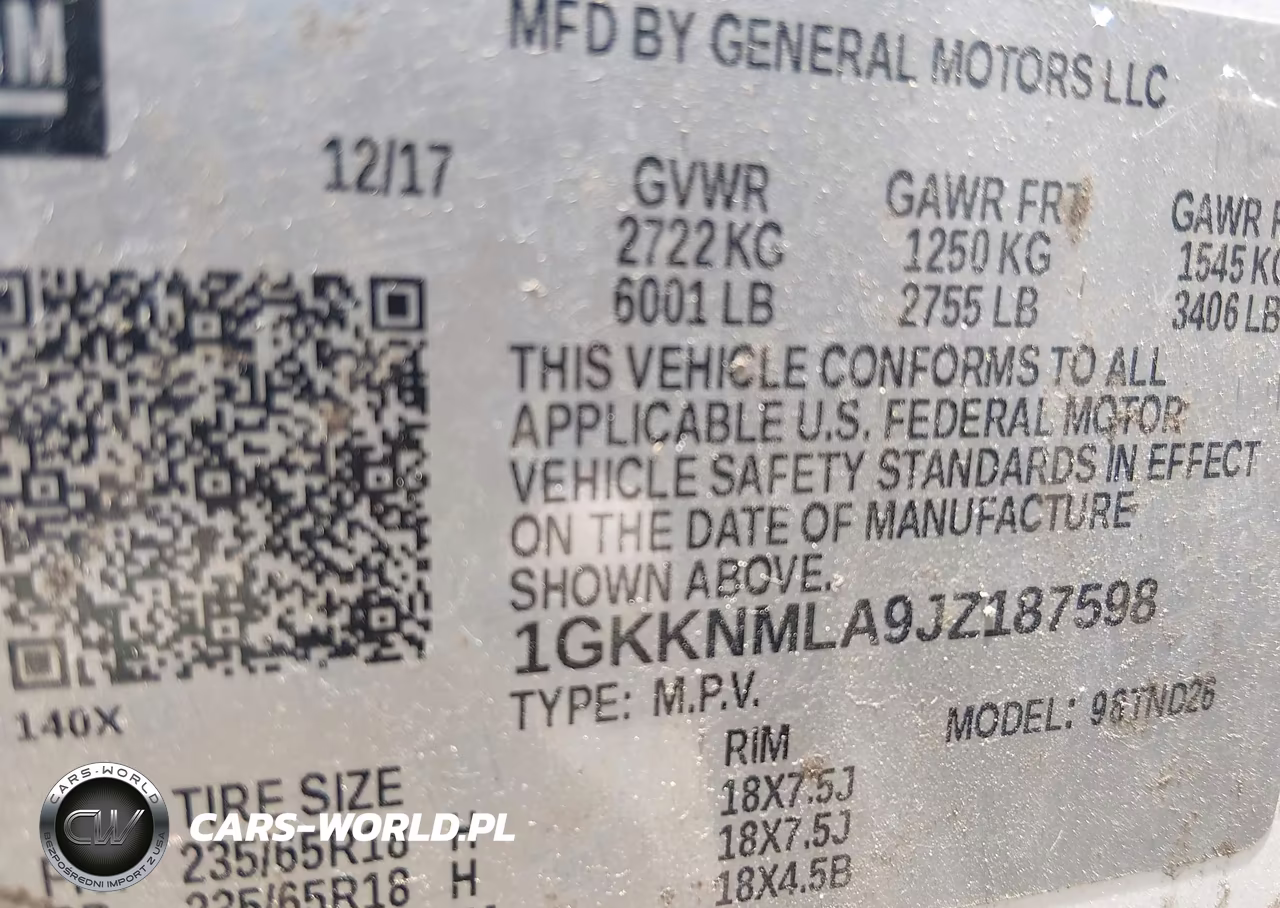 2018 GMC Acadia Slt-1 VIN:1GKKNMLA9JZ187598 - 9