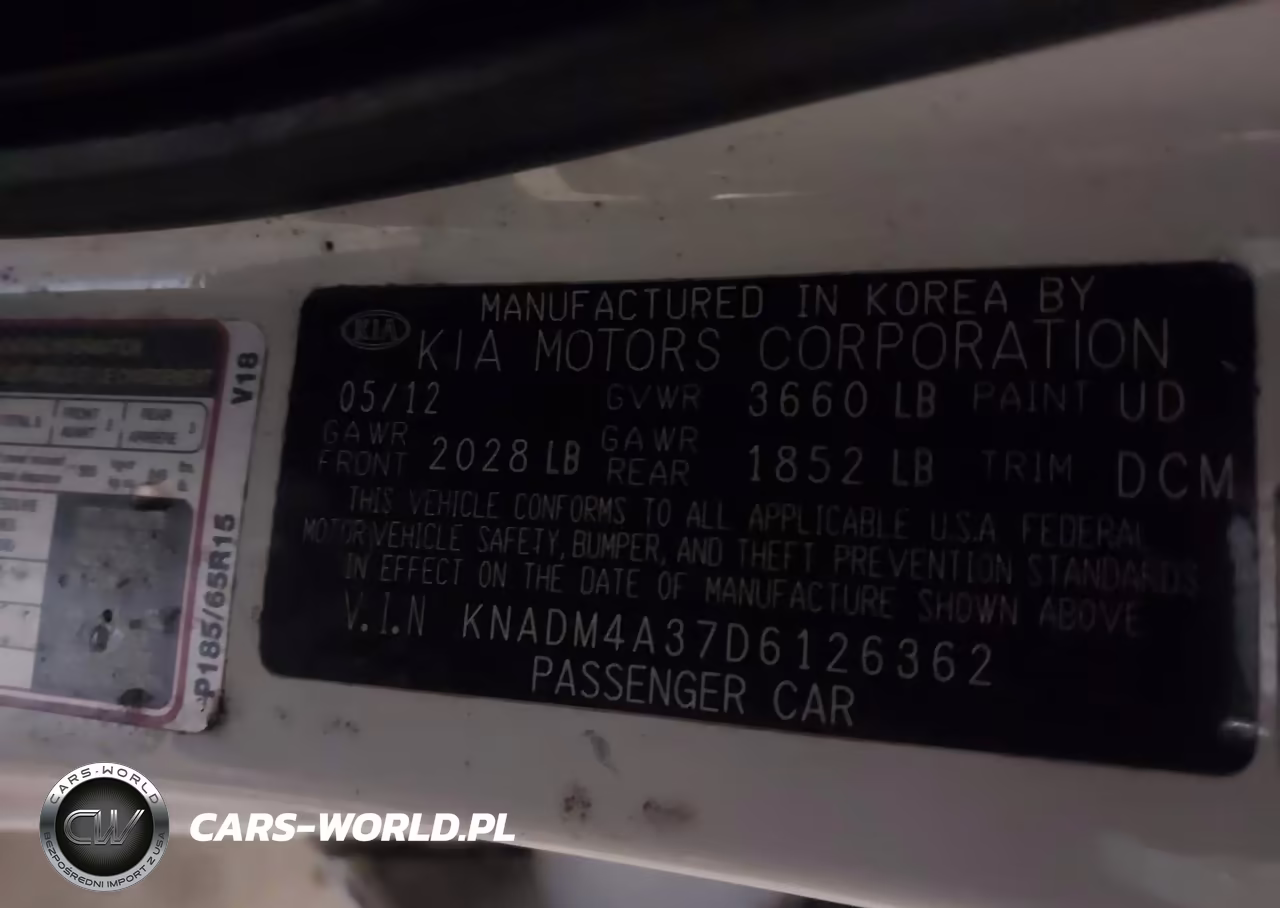 2013 Kia Rio Lx VIN:KNADM4A37D6126362 - 9
