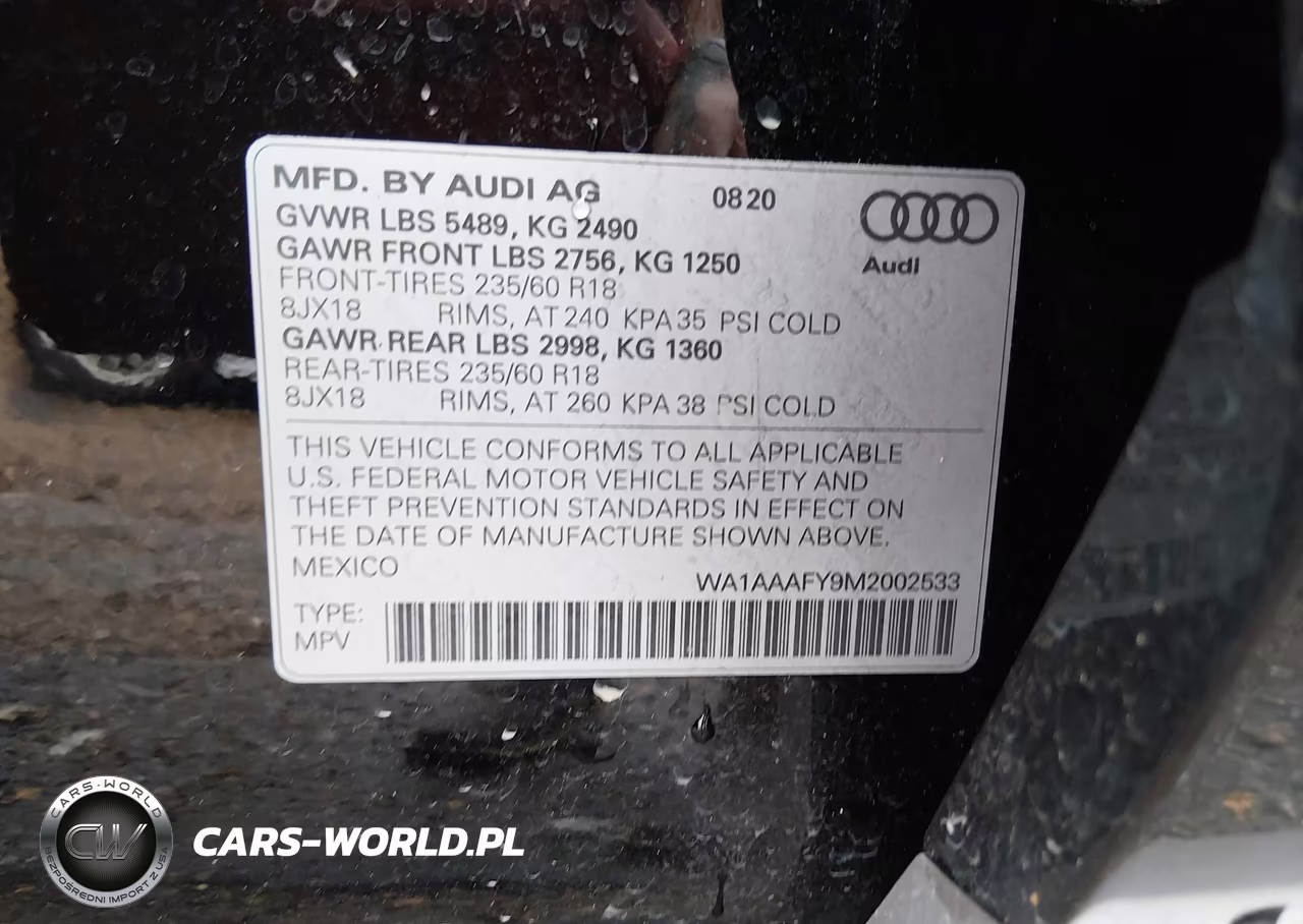 2021 Audi Q5 Premium 45 Tfsi Quattro S Tronic VIN:WA1AAAFY9M2002533 - 9