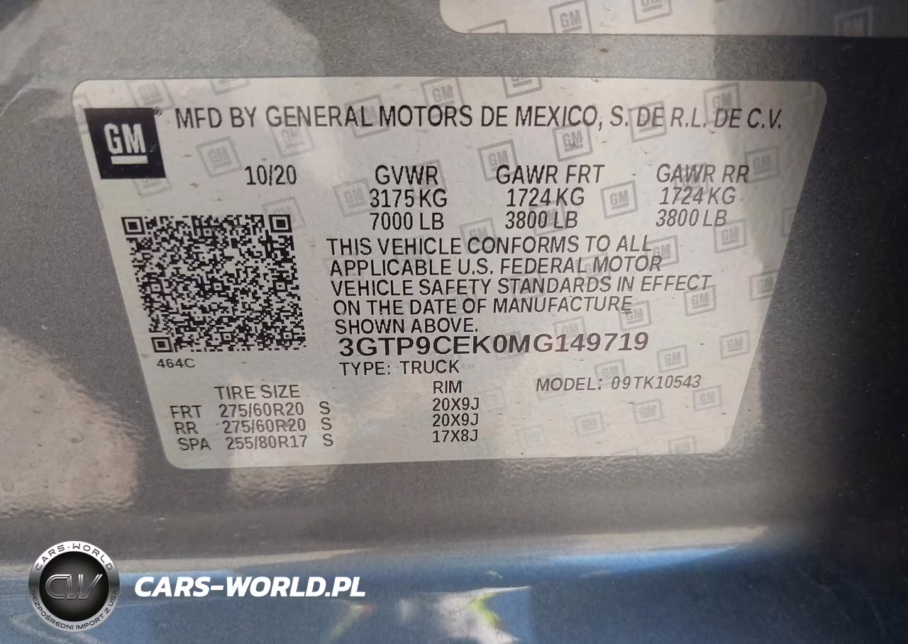 2021 GMC Sierra 1500 4Wd Short Box Elevation VIN:3GTP9CEK0MG149719 - 9