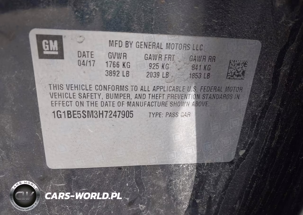 2017 Chevrolet Cruze Lt Auto VIN:1G1BE5SM3H7247905 - 9