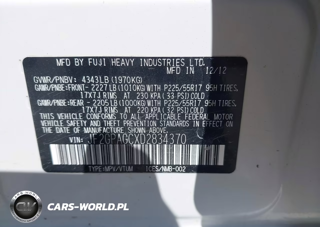 2013 Subaru Xv Crosstrek 2.0I Limited VIN:JF2GPAGCXD2834370 - 9