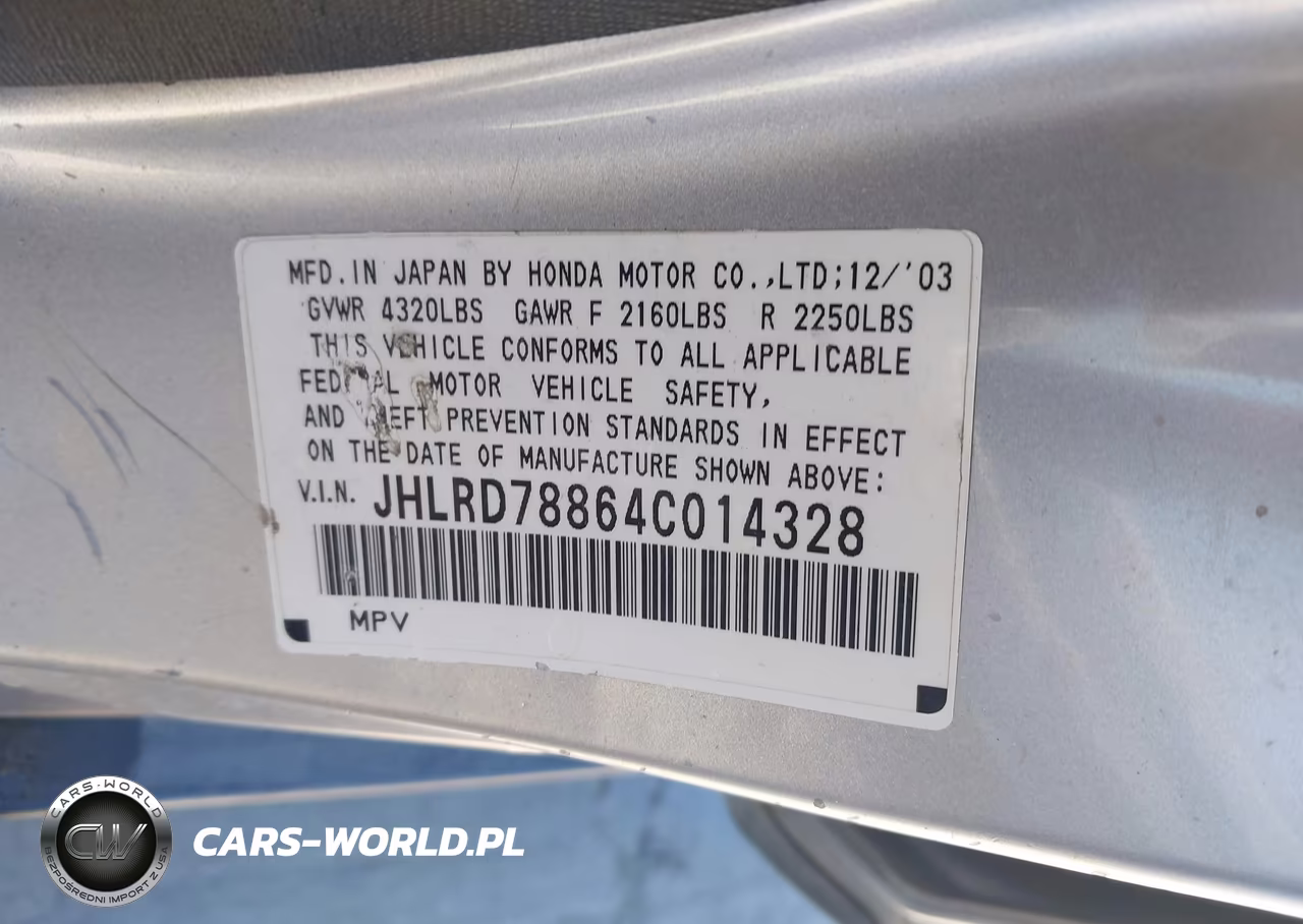 2004 Honda Cr-V Ex VIN:JHLRD78864C014328 - 9