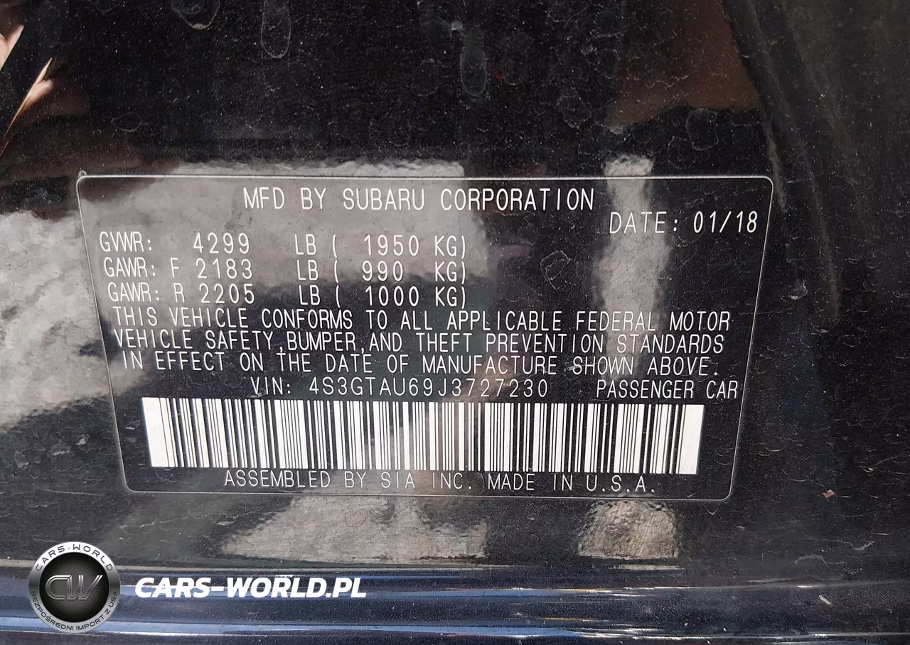 2018 Subaru Impreza 2.0I Limited VIN:4S3GTAU69J3727230 - 9