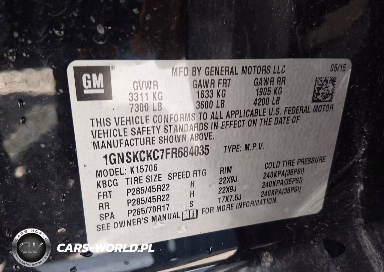 2015 Chevrolet Tahoe Ltz VIN:1GNSKCKC7FR684035 - 9