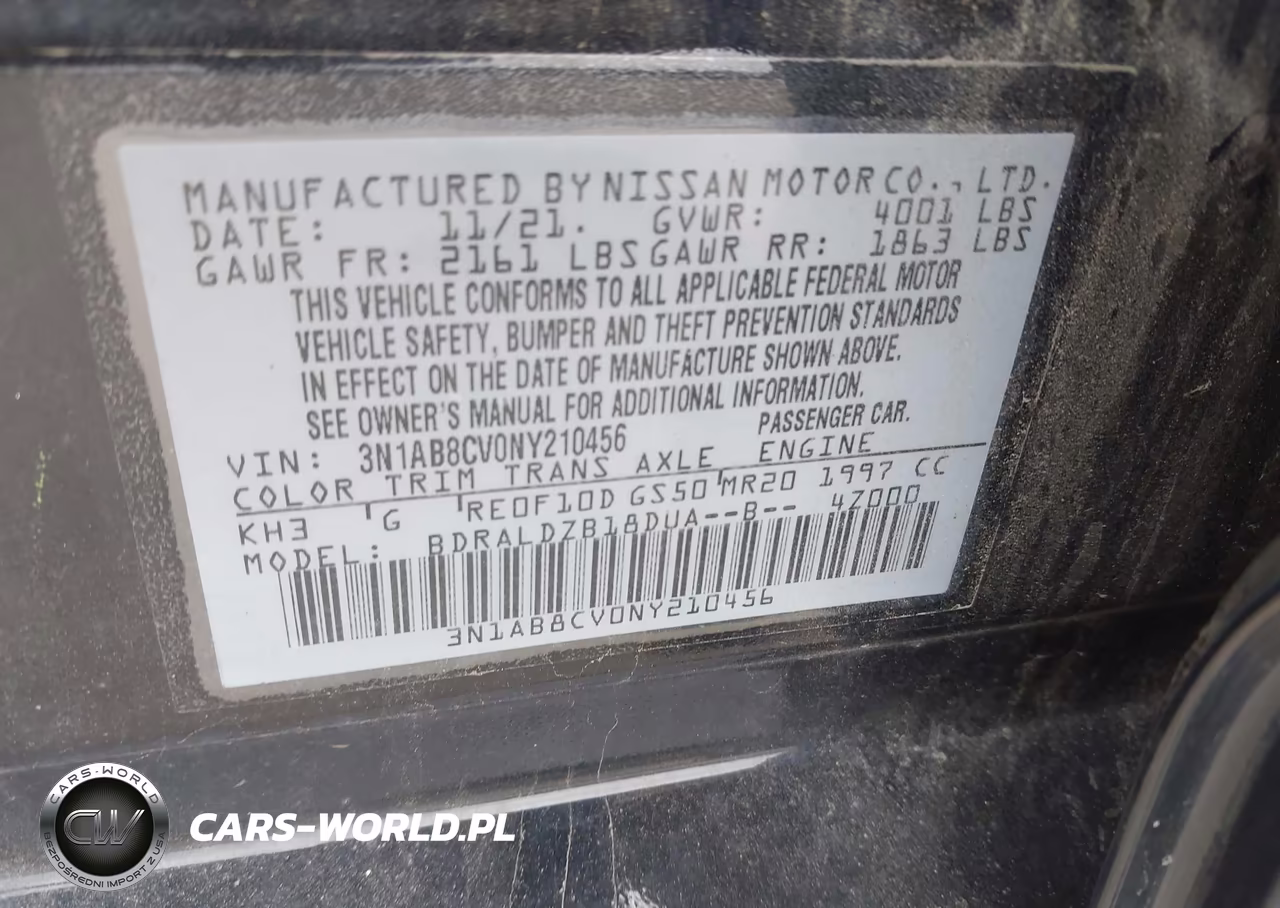 2022 Nissan Sentra Sv Xtronic Cvt VIN:3N1AB8CV0NY210456 - 9