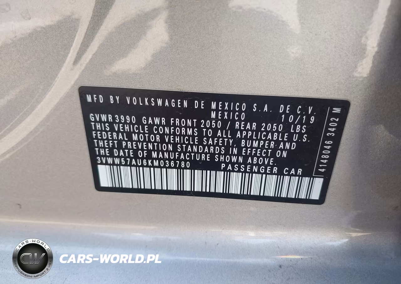 2019 Volkswagen Golf 1.4T S-1.4T Se VIN:3VWW57AU6KM036780 - 9