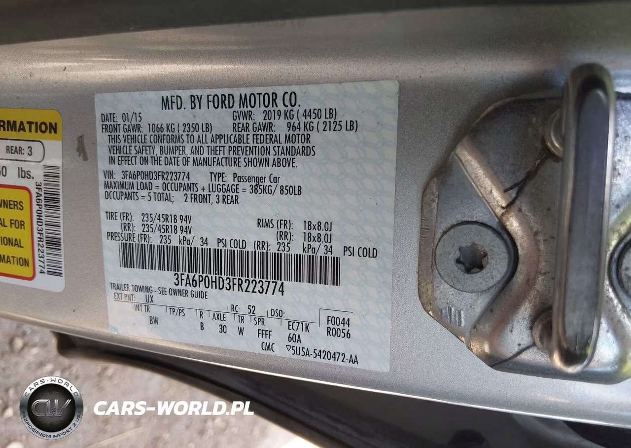 2015 Ford Fusion Se VIN:3FA6P0HD3FR223774 - 9