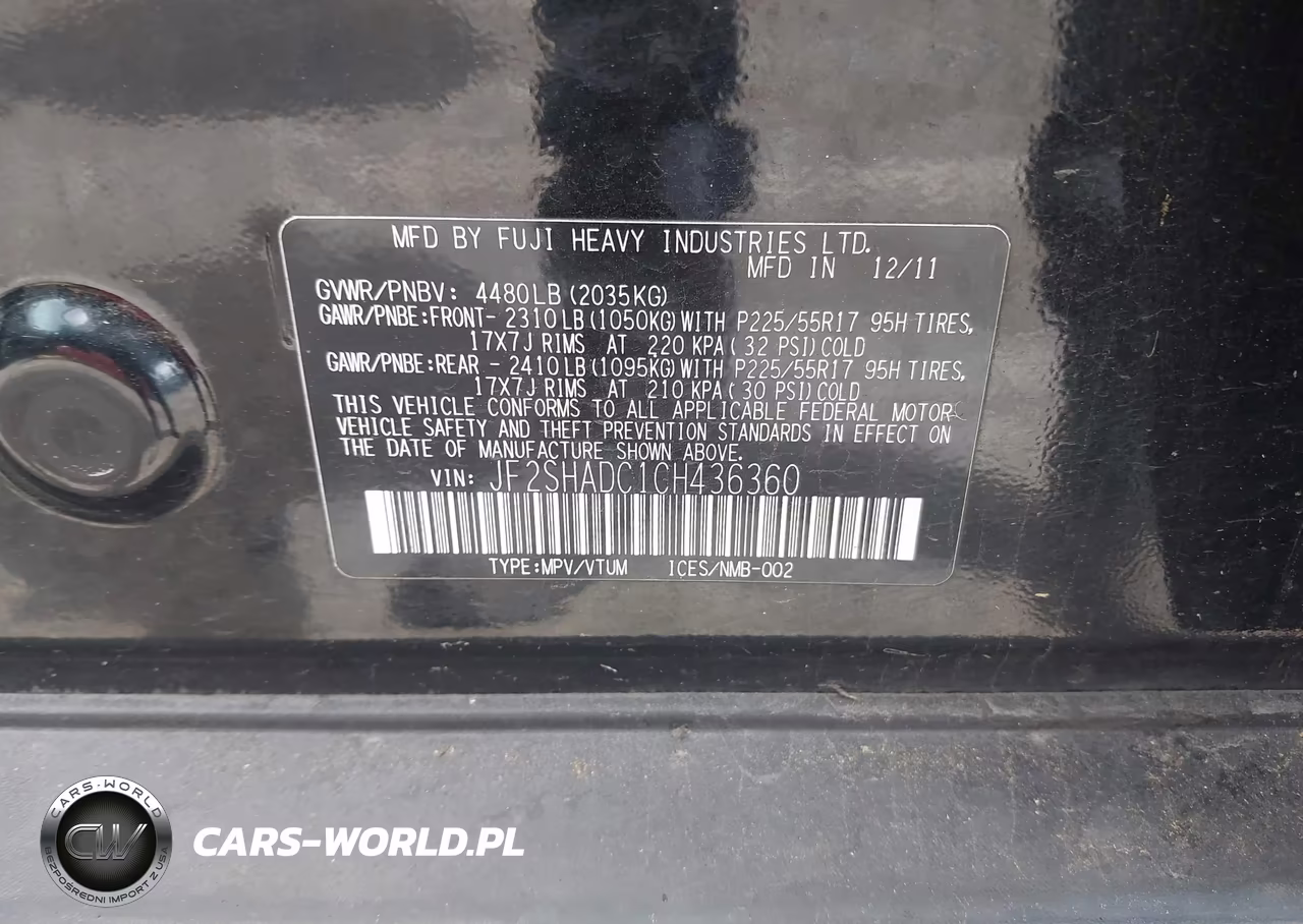 2012 Subaru Forester 2.5X Premium VIN:JF2SHADC1CH436360 - 9