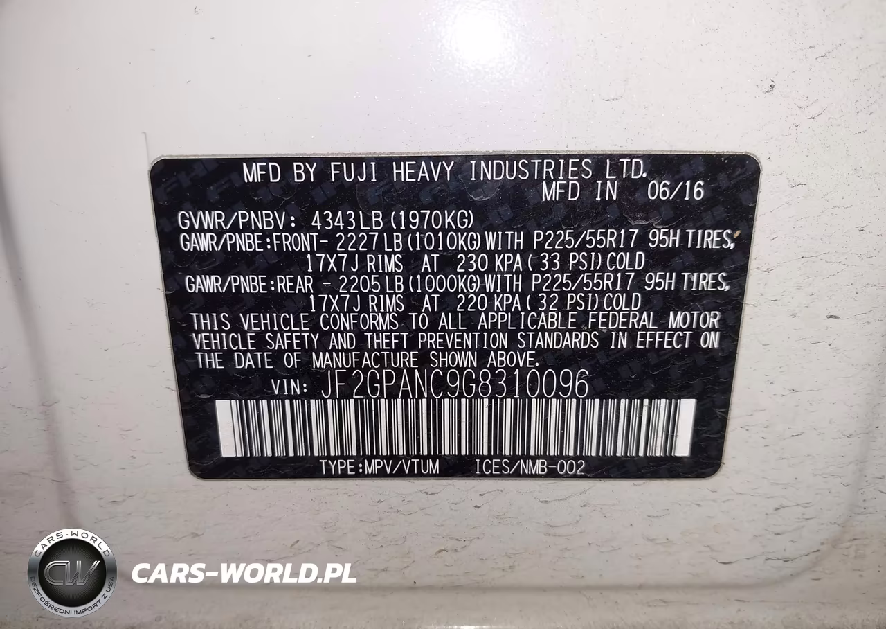 2016 Subaru Crosstrek 2.0I Limited VIN:JF2GPANC9G8310096 - 9