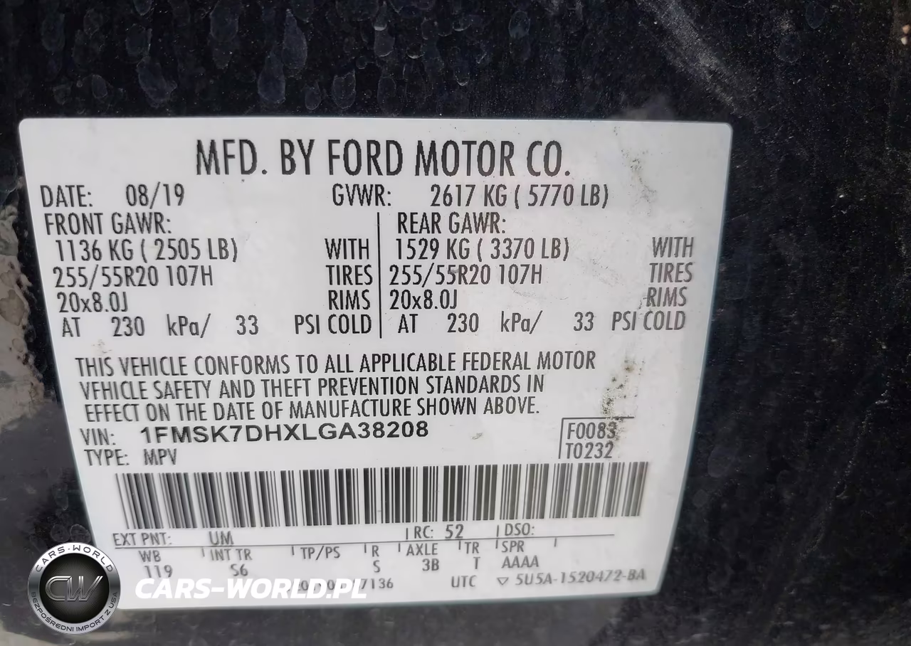 2020 Ford Explorer Xlt VIN:1FMSK7DHXLGA38208 - 9