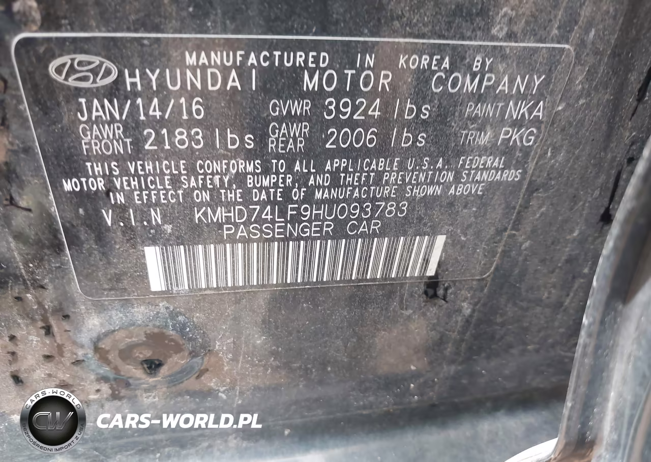 2017 Hyundai Elantra Se VIN:KMHD74LF9HU093783 - 9