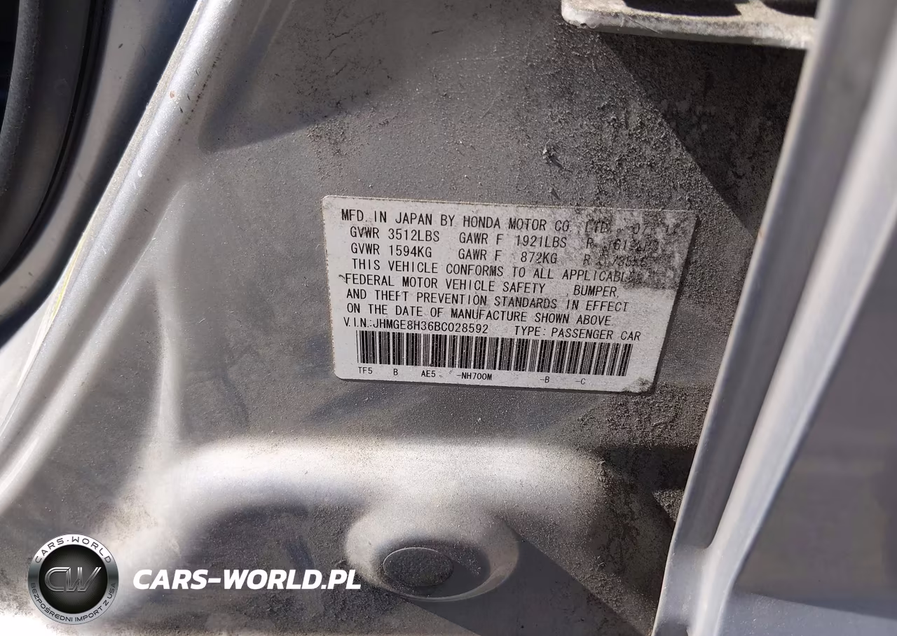 2011 Honda Fit VIN:JHMGE8H36BC028592 - 9