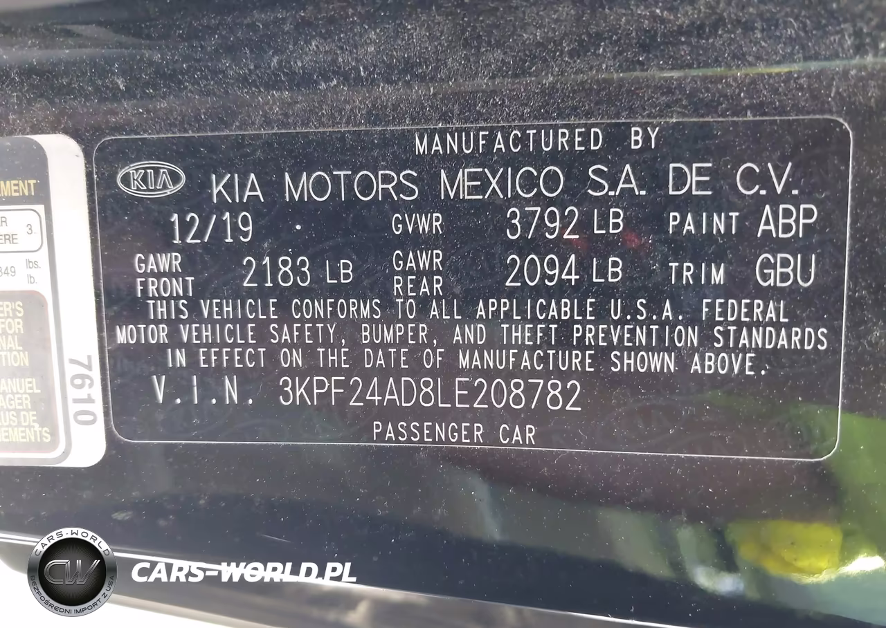2020 Kia Forte Lxs VIN:3KPF24AD8LE208782 - 9
