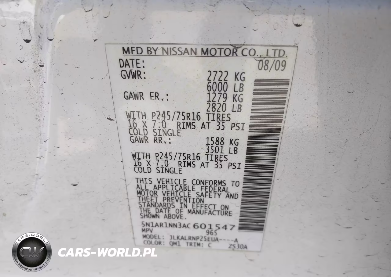 2010 Nissan Pathfinder S Fe+ VIN:5N1AR1NN3AC601547 - 9