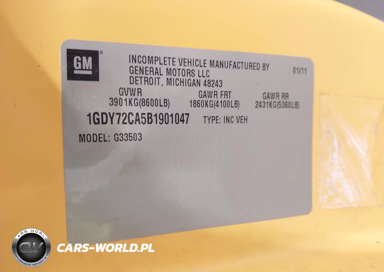 2011 GMC Savana Cutaway Work Van VIN:1GDY72CA5B1901047 - 8