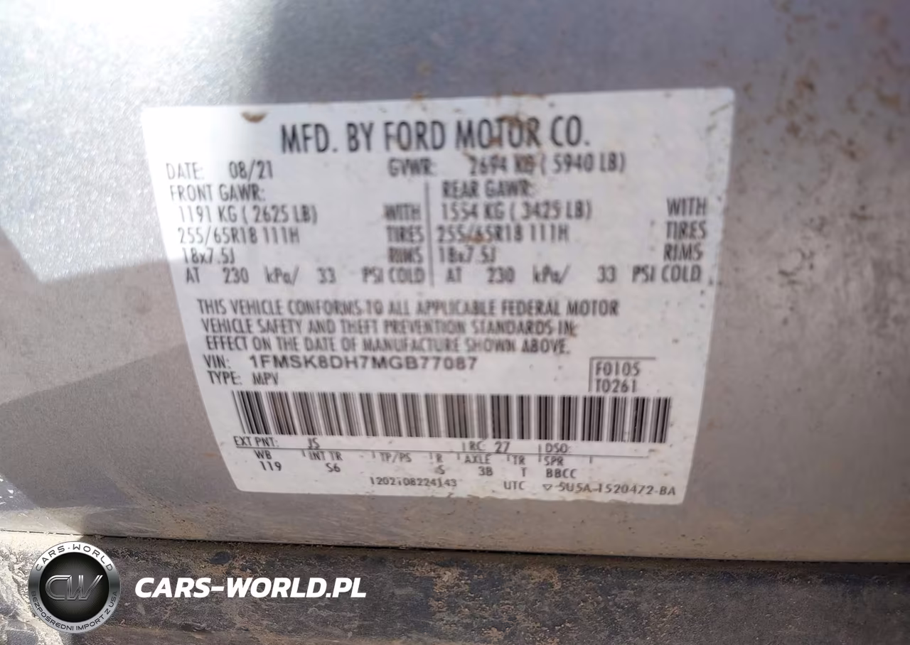 2021 Ford Explorer Xlt VIN:1FMSK8DH7MGB77087 - 9