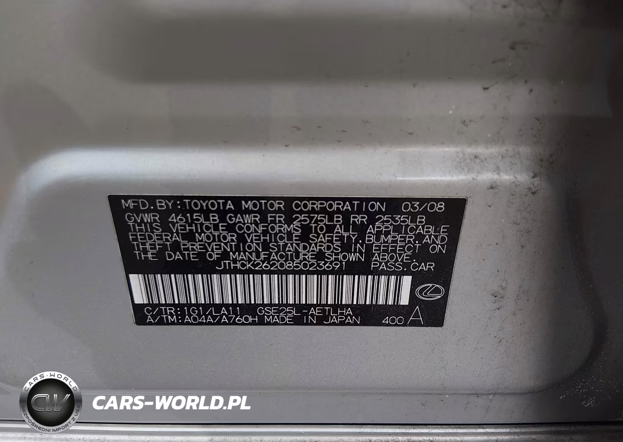 2008 Lexus Is 250 VIN:JTHCK262085023691 - 9