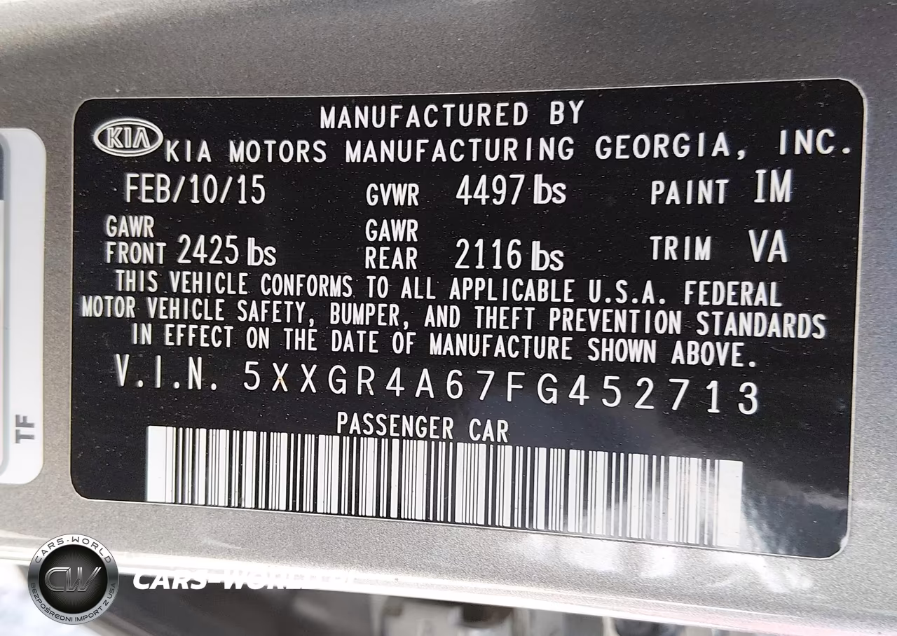 2015 Kia Optima Sxl Turbo VIN:5XXGR4A67FG452713 - 9