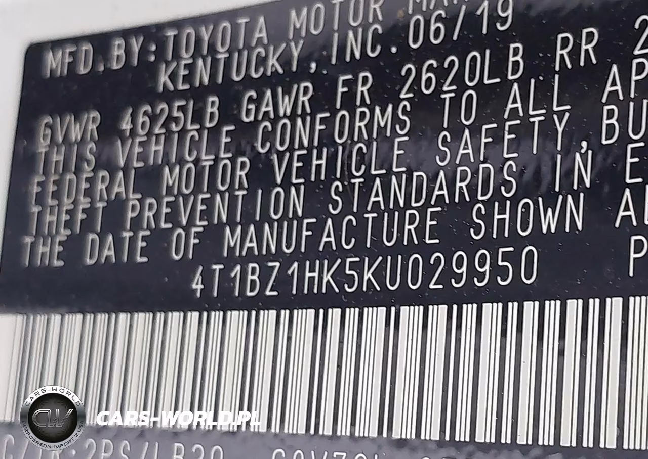 TOYOTA CAMRY XSE VIN:4T1BZ1HK5KU029950 - 9