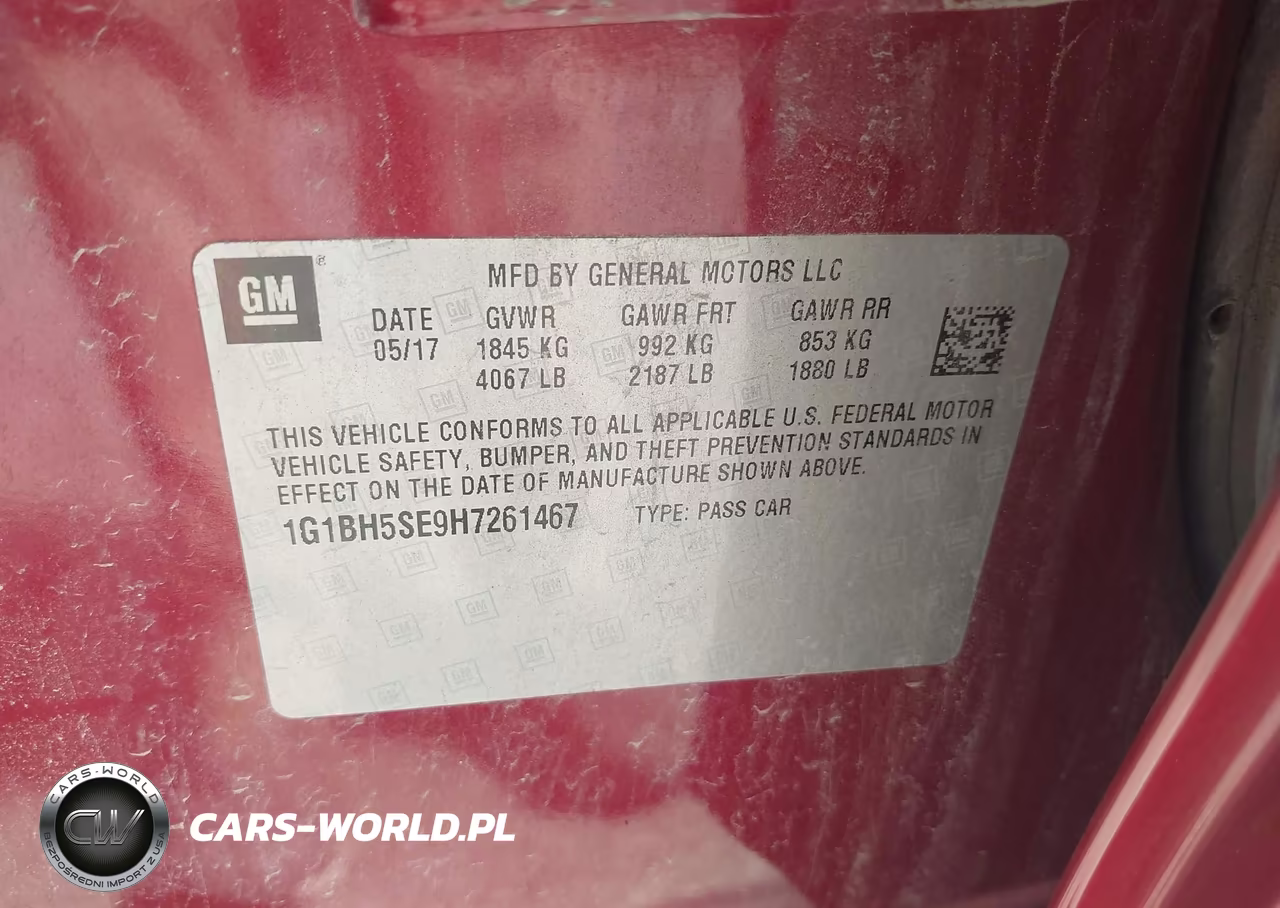 2017 Chevrolet Cruze Lt Auto VIN:1G1BH5SE9H7261467 - 9