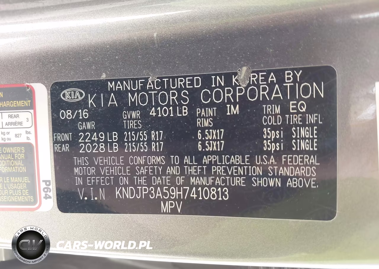 2017 Kia Soul + VIN:KNDJP3A59H7410813 - 9