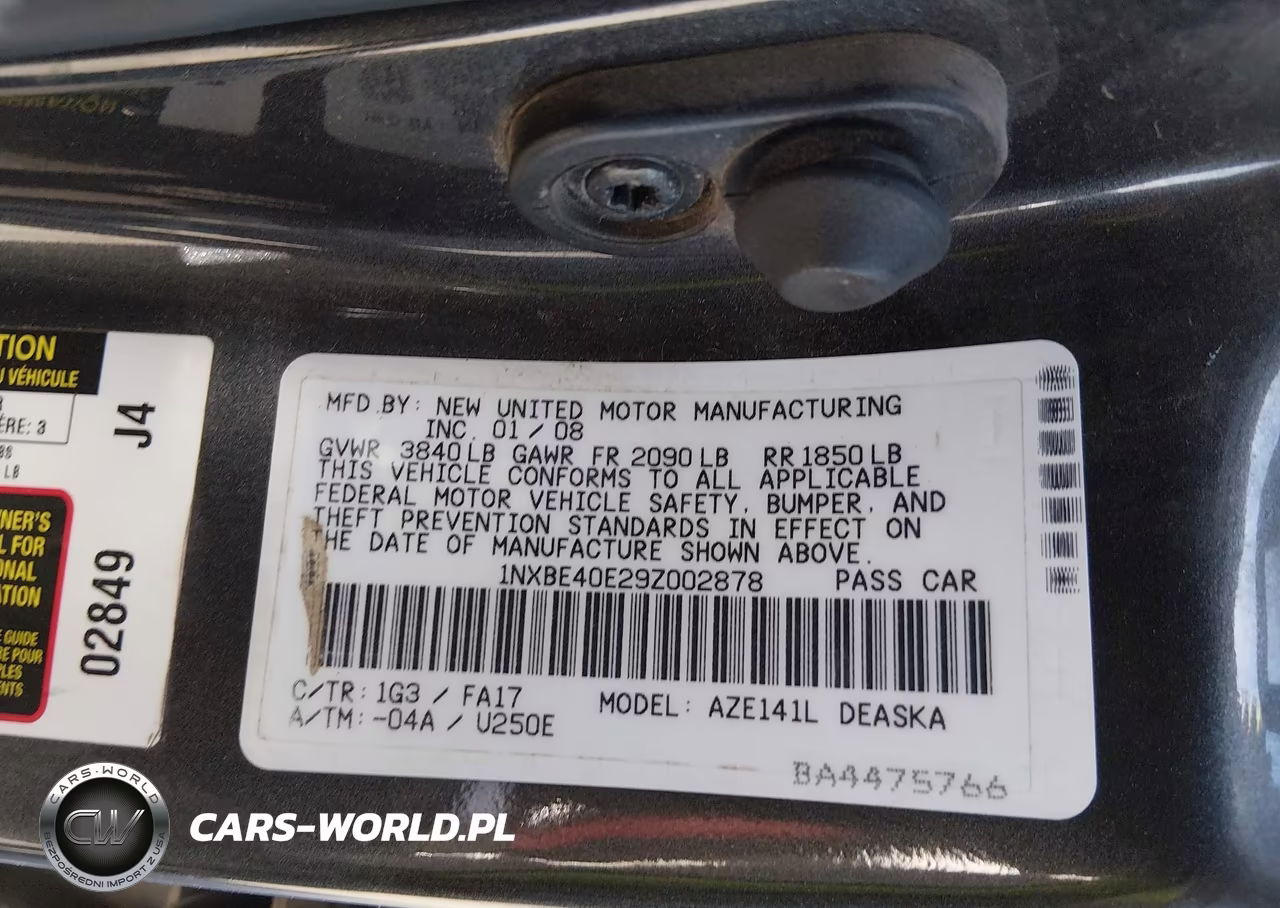 2009 Toyota Corolla Xrs VIN:1NXBE40E29Z002878 - 9