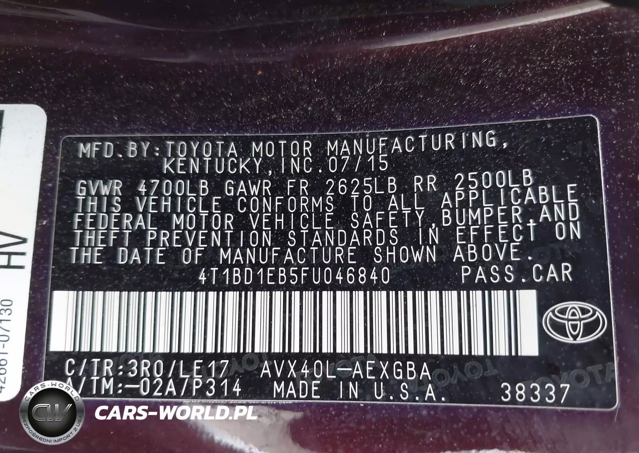 2015 Toyota Avalon Hybrid Xle Touring VIN:4T1BD1EB5FU046840 - 9