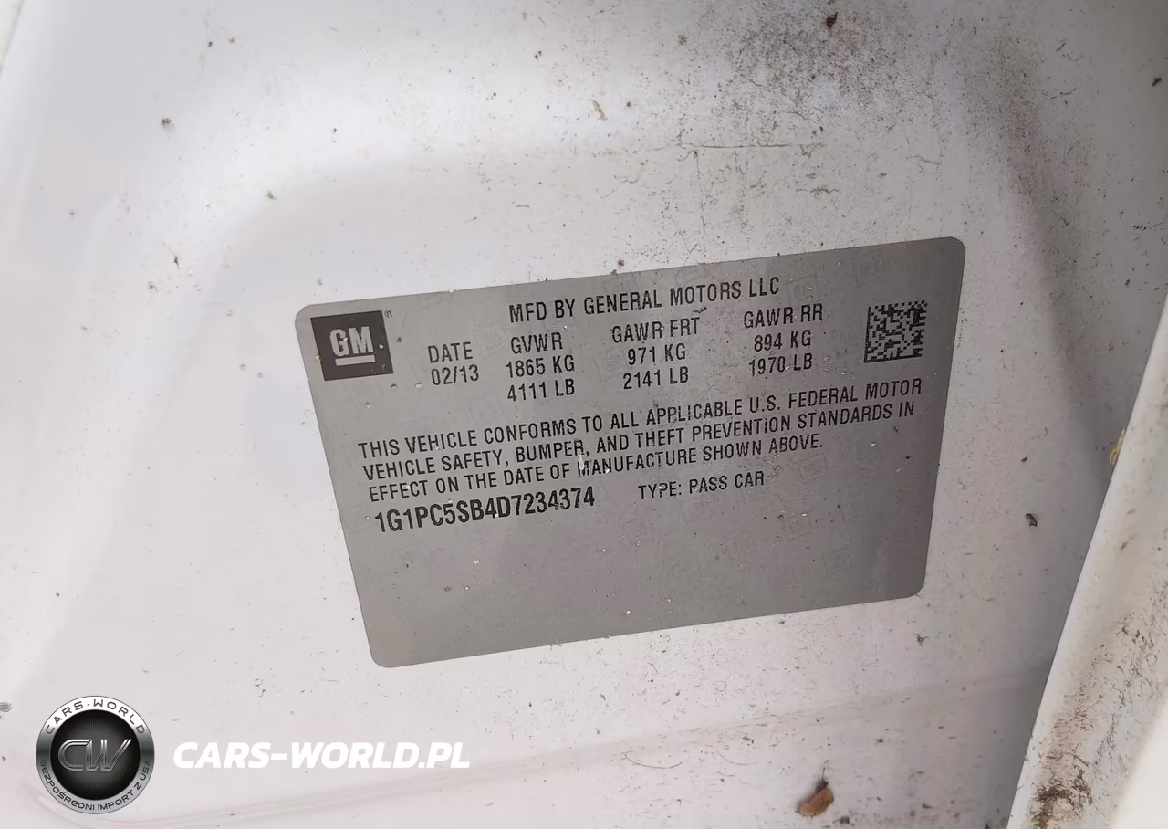 2013 Chevrolet Cruze 1Lt Auto VIN:1G1PC5SB4D7234374 - 9