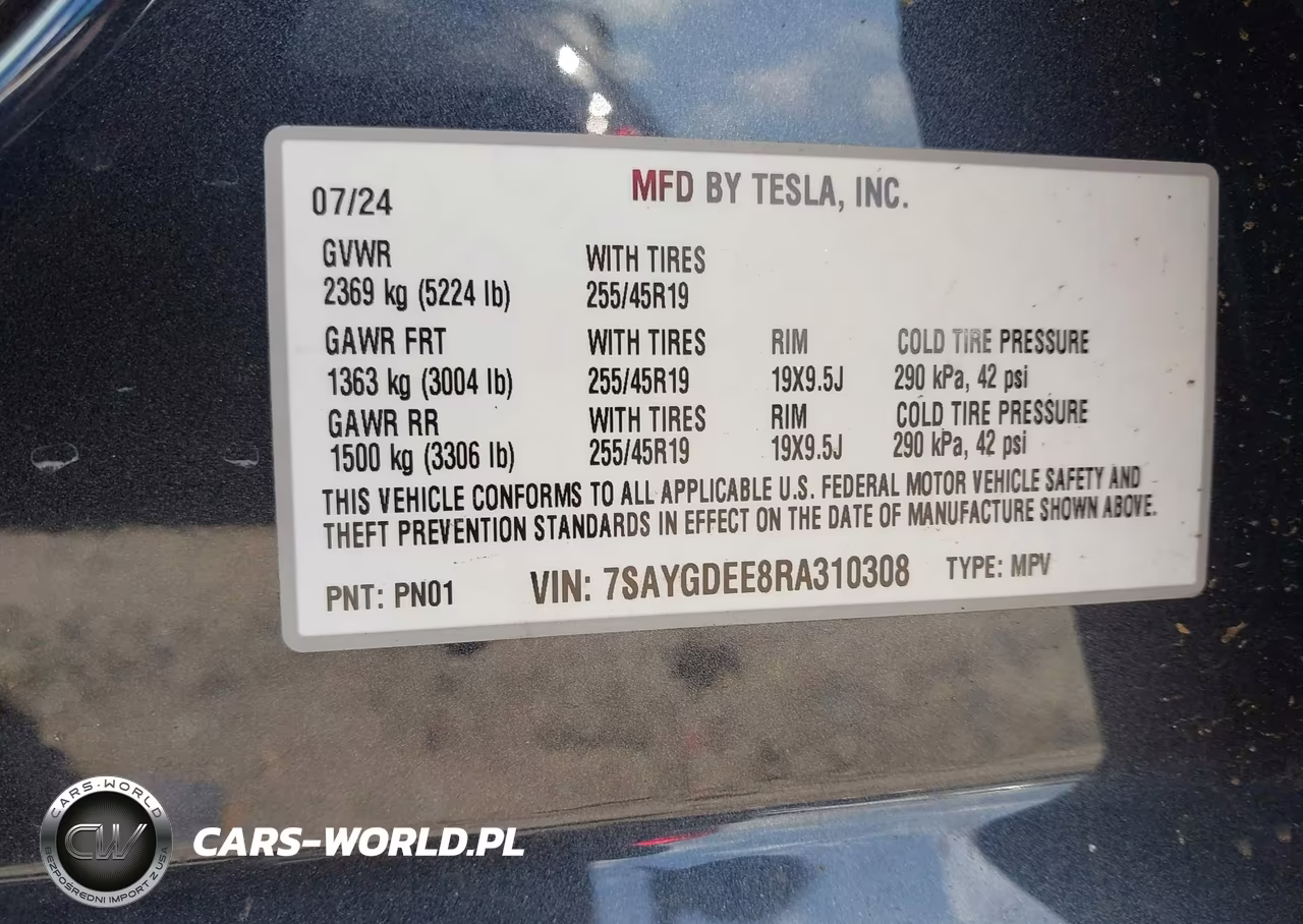2024 Tesla Model Y Long Range Dual Motor All-Wheel Drive VIN:7SAYGDEE8RA310308 - 9