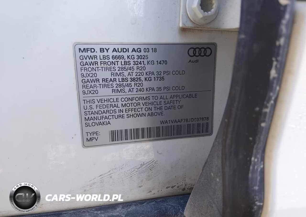 2018 Audi Q7 3.0T Premium VIN:WA1VAAF78JD037878 - 9