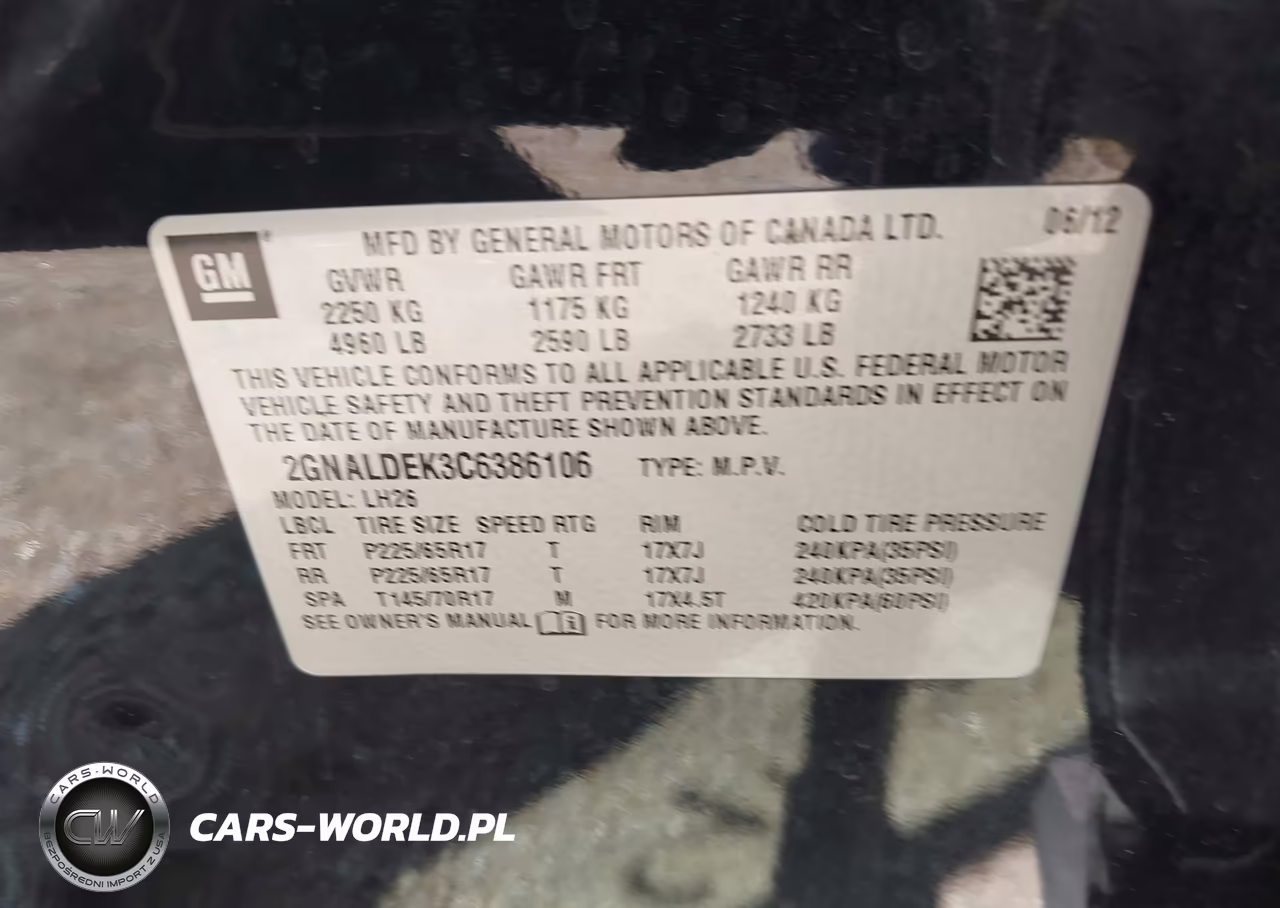2012 Chevrolet Equinox 1Lt VIN:2GNALDEK3C6386106 - 9