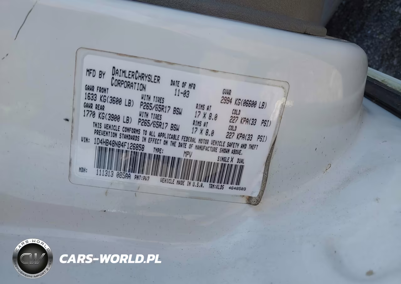 2004 Dodge Durango Slt VIN:1D4HB48N84F126858 - 9