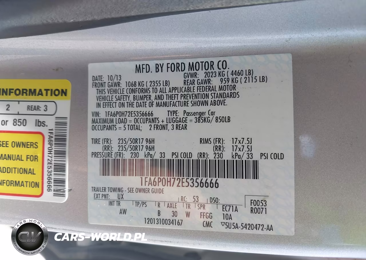 2014 Ford Fusion Se VIN:1FA6P0H72E5356666 - 9