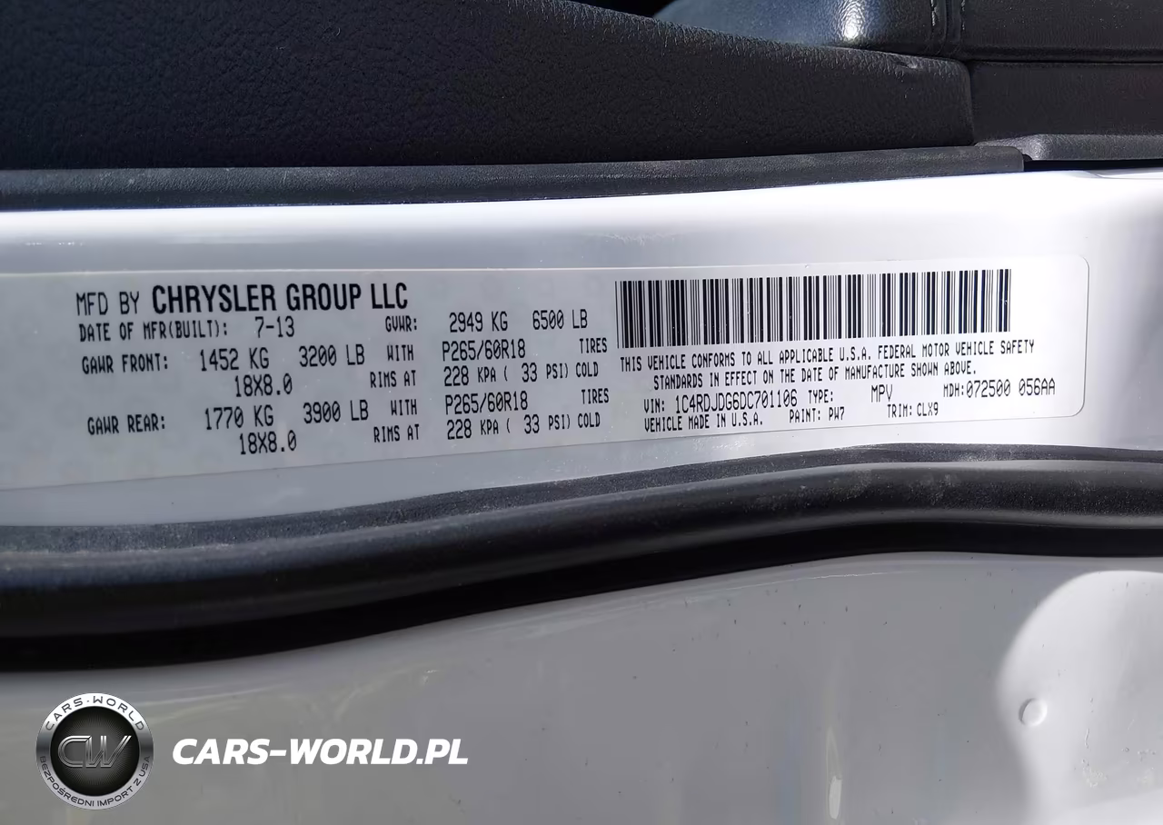 2013 Dodge Durango Crew VIN:1C4RDJDG6DC701106 - 9