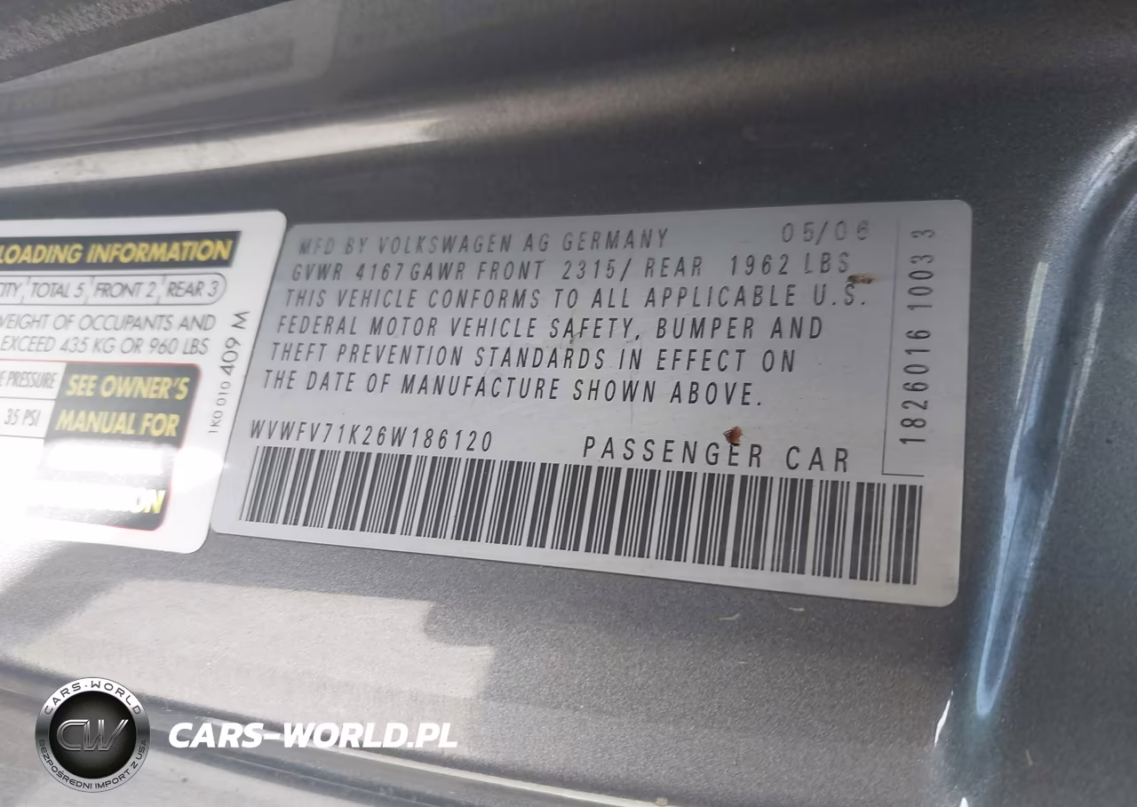 2006 Volkswagen Gti 2-Door VIN:WVWFV71K26W186120 - 9