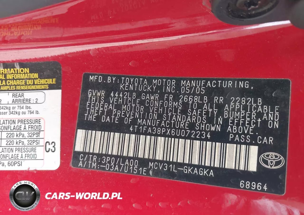 2006 Toyota Camry Solara Sle VIN:4T1FA38PX6U072234 - 9