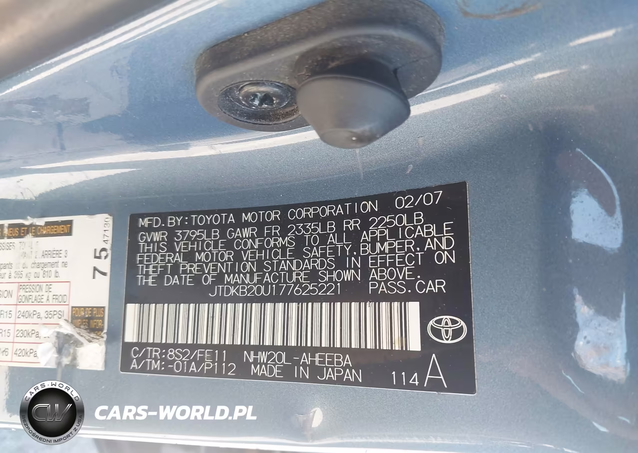 2007 Toyota Prius VIN:JTDKB20U177625221 - 9