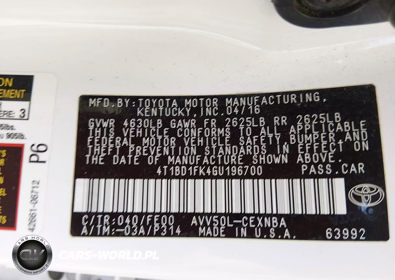 2016 Toyota Camry Hybrid Le VIN:4T1BD1FK4GU196700 - 9