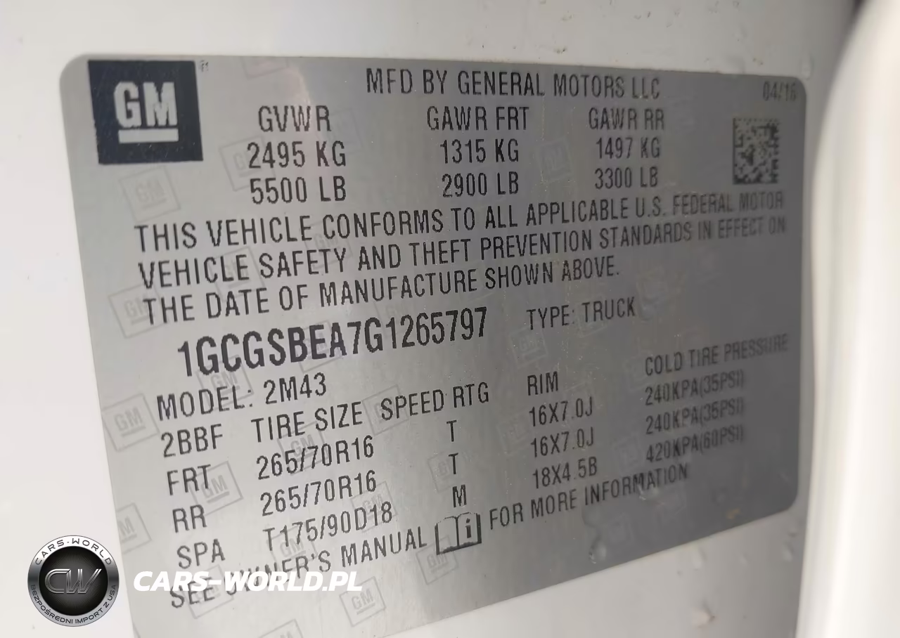2016 Chevrolet Colorado 2Wd Wt VIN:1GCGSBEA7G1265797 - 9