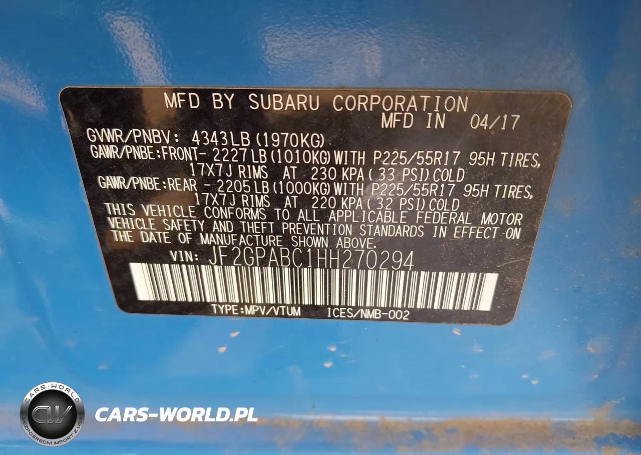 2017 Subaru Crosstrek 2.0I Premium VIN:JF2GPABC1HH270294 - 9