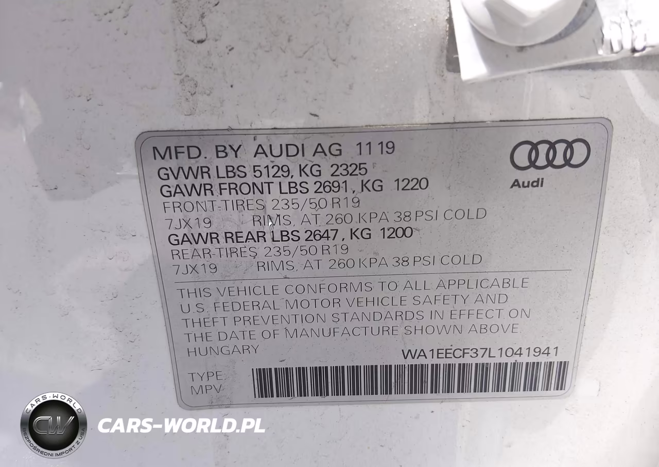 2020 Audi Q3 Premium Plus 45 Tfsi S Line Quattro Tiptronic VIN:WA1EECF37L1041941 - 9