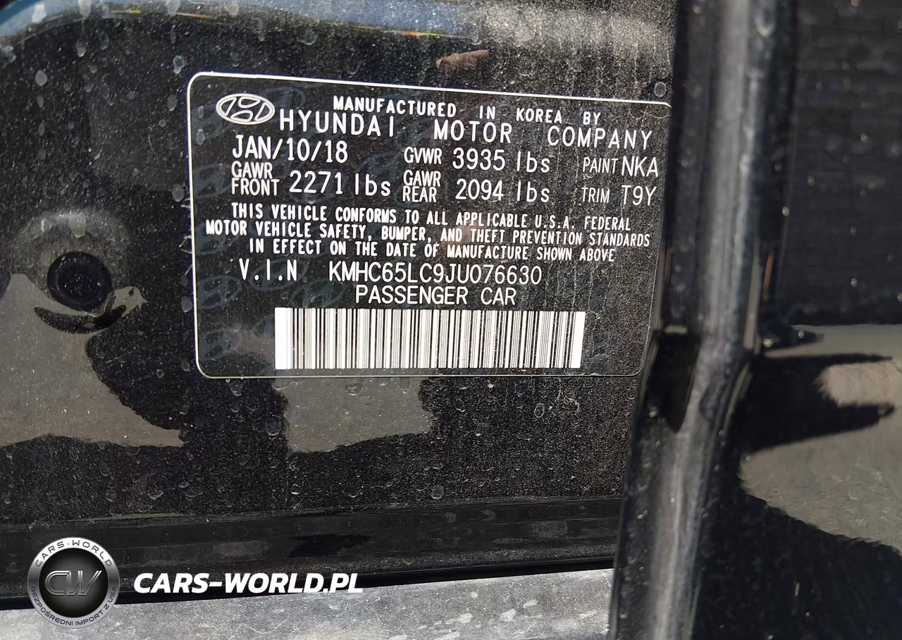 2018 Hyundai Ioniq Hybrid Blue VIN:KMHC65LC9JU076630 - 9