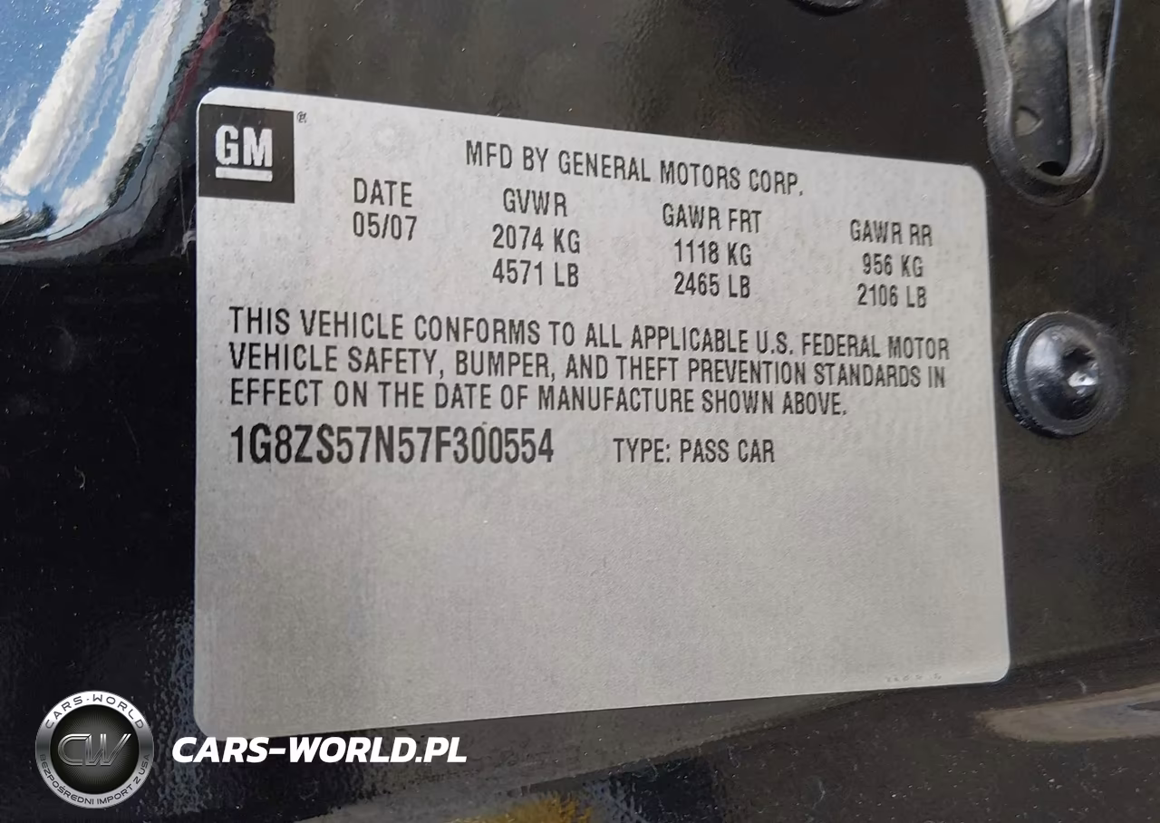 2007 Saturn Aura Xe VIN:1G8ZS57N57F300554 - 9
