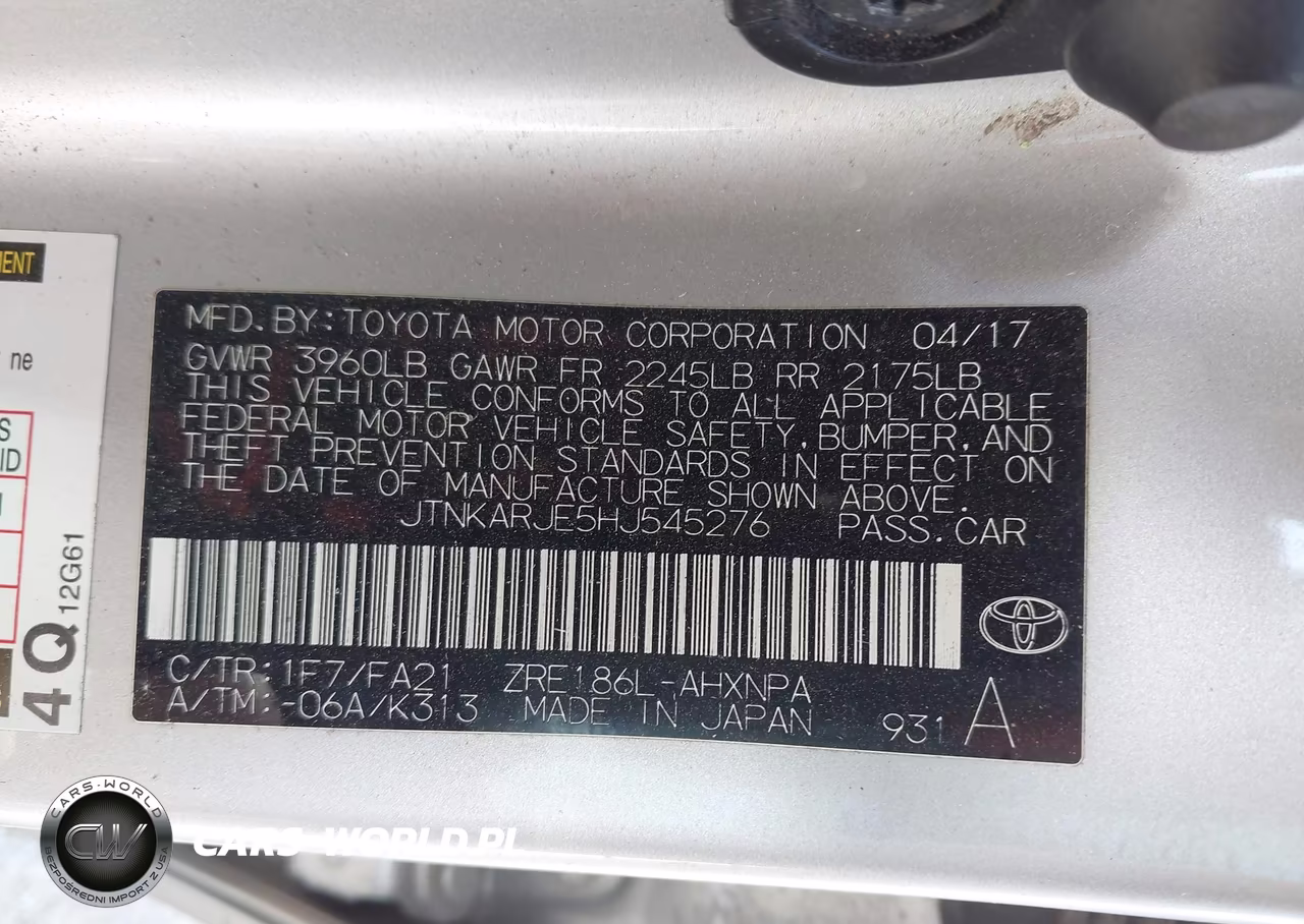 2017 Toyota Corolla Im VIN:JTNKARJE5HJ545276 - 9