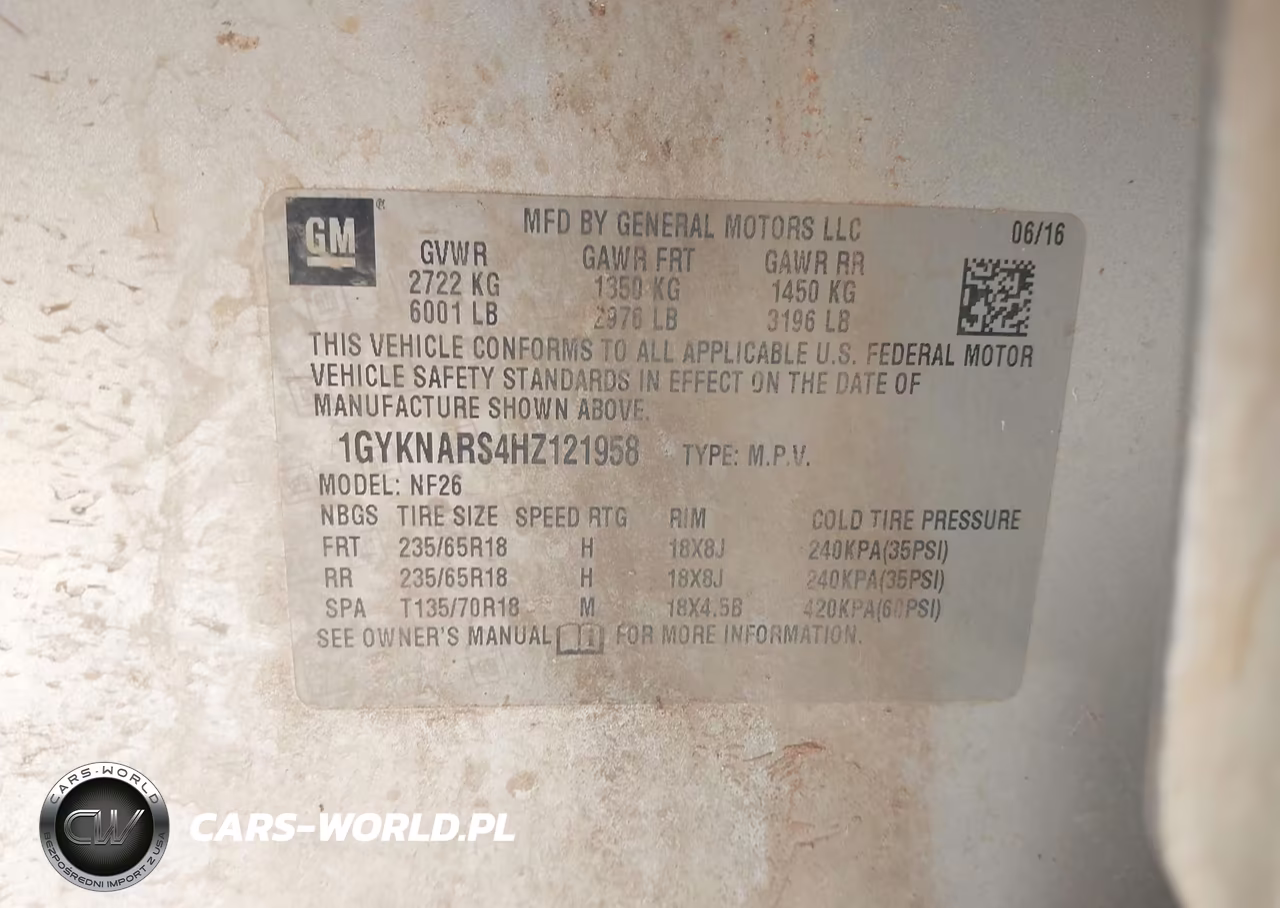 2017 Cadillac Xt5 Standard VIN:1GYKNARS4HZ121958 - 9