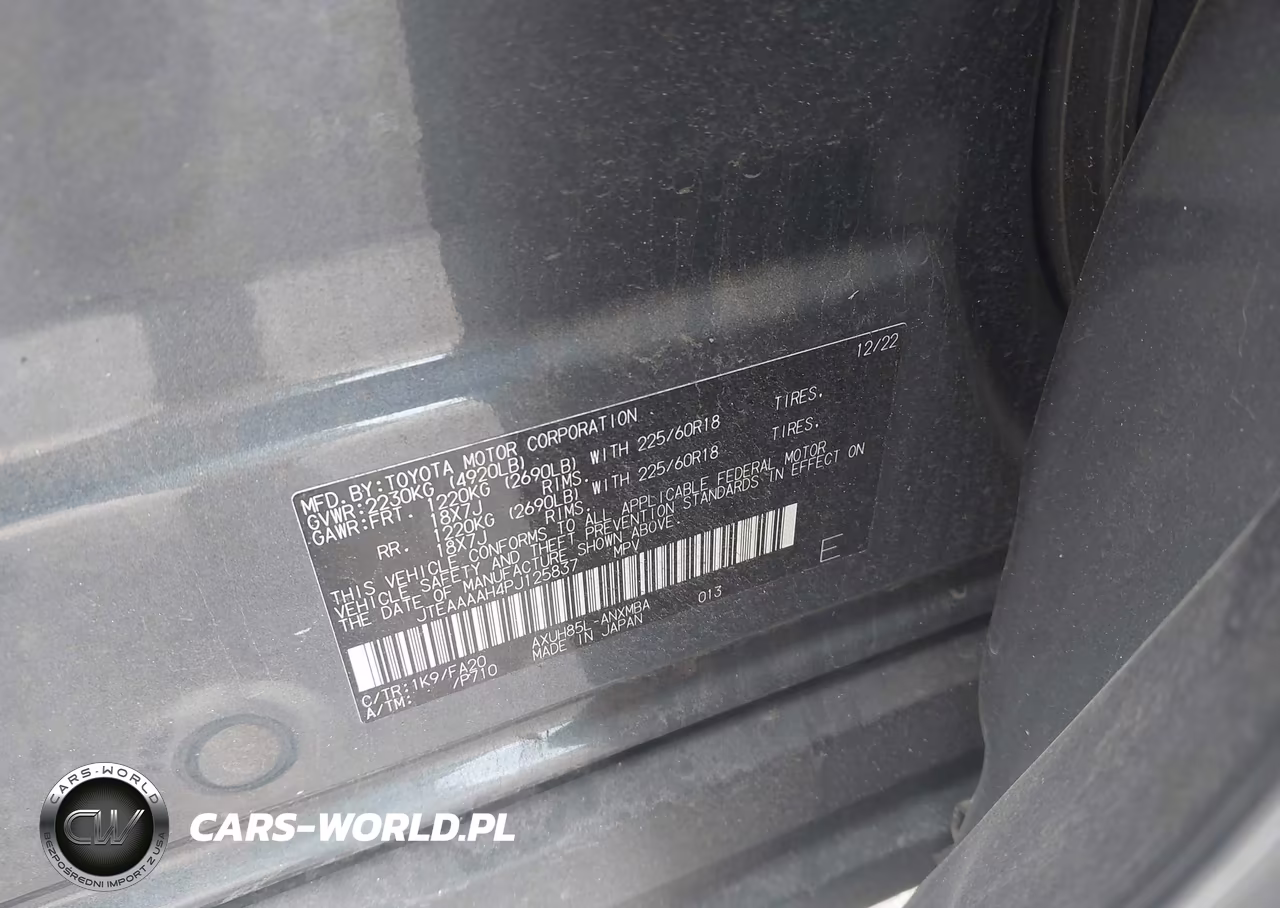 2023 Toyota Venza Le VIN:JTEAAAAH4PJ125837 - 9