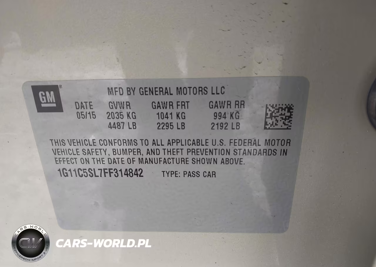 2015 Chevrolet Malibu 1Lt VIN:1G11C5SL7FF314842 - 9