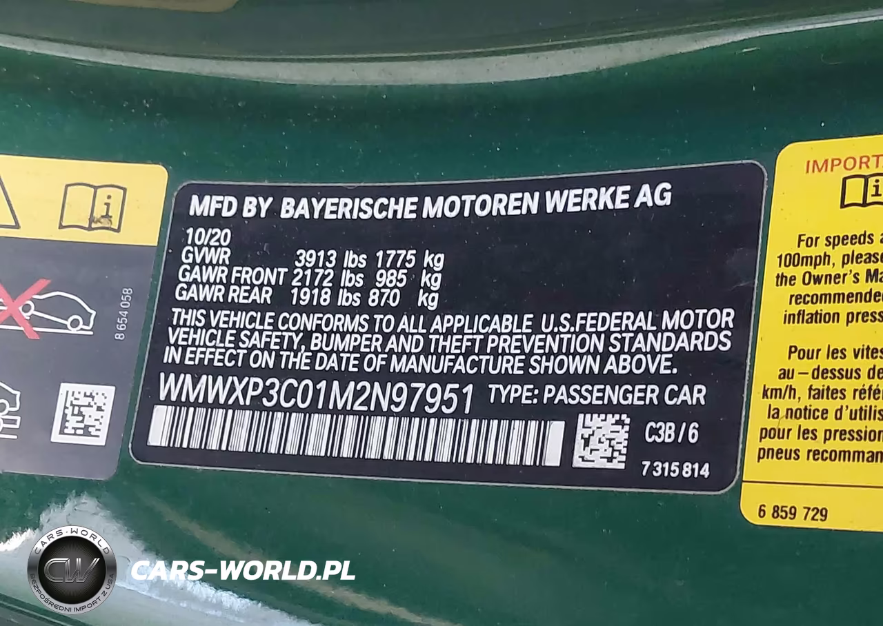 2021 Mini Se Hardtop Cooper VIN:WMWXP3C01M2N97951 - 9